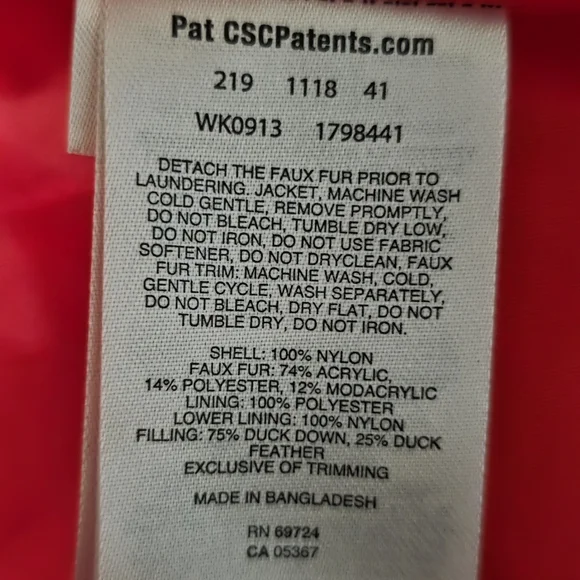 Columbia Womans Bright Red Puffer Coat with Removable Hood - Picture 5 of 5